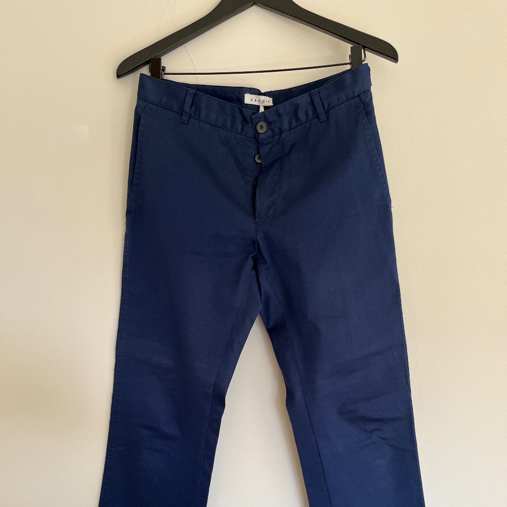 SANDRO BLUE 100% COTTON CHINOS